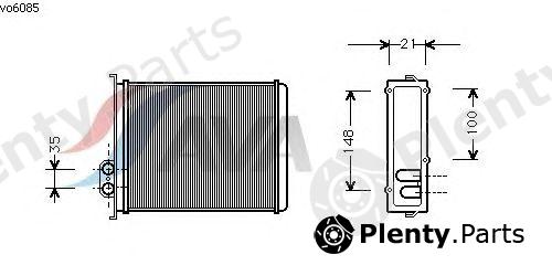 AVA QUALITY COOLING part VO6085 Heat Exchanger, interior heating