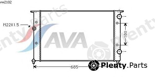  AVA QUALITY COOLING part VW2102 Radiator, engine cooling