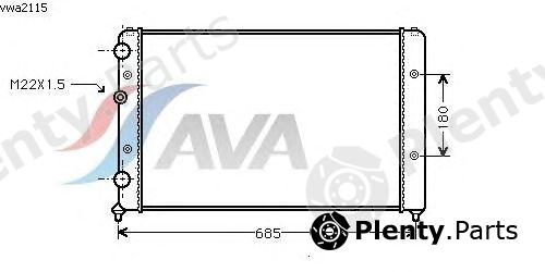  AVA QUALITY COOLING part VWA2115 Radiator, engine cooling