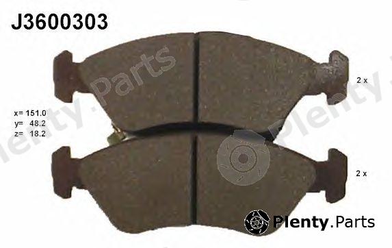  NIPPARTS part J3600303 Brake Pad Set, disc brake