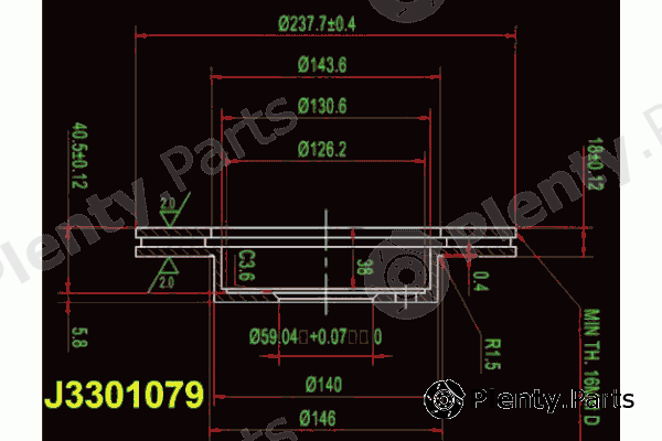  NIPPARTS part J3301079 Brake Disc