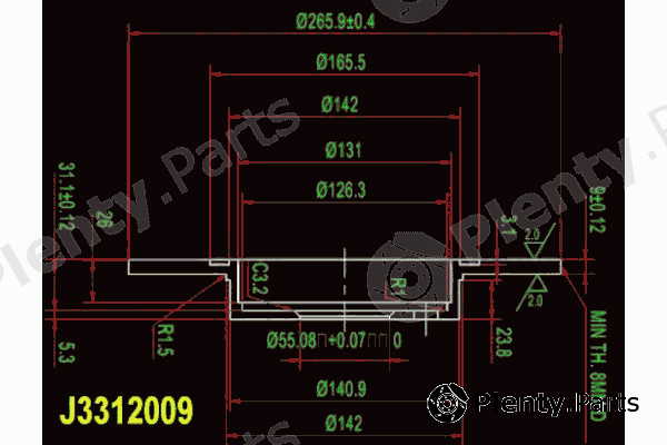  NIPPARTS part J3312009 Brake Disc