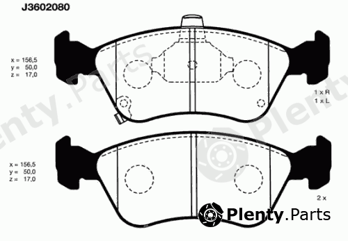  NIPPARTS part J3602080 Brake Pad Set, disc brake