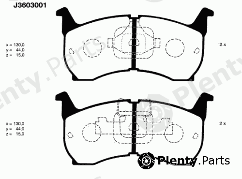  NIPPARTS part J3603001 Brake Pad Set, disc brake