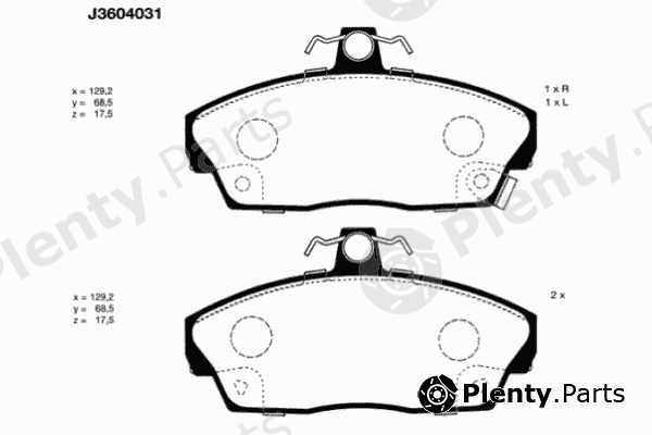  NIPPARTS part J3604031 Brake Pad Set, disc brake