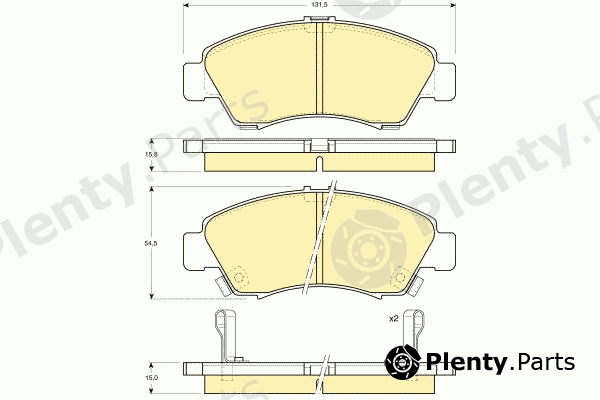  GIRLING part 6111649 Brake Pad Set, disc brake