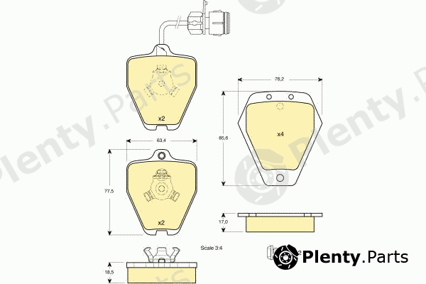  GIRLING part 6113291 Brake Pad Set, disc brake