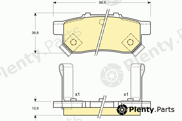  GIRLING part 6131609 Brake Pad Set, disc brake