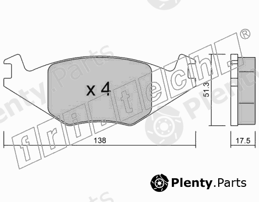  fri.tech. part 049.0 (0490) Brake Pad Set, disc brake