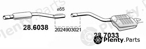  ASSO part 28.7033 (287033) End Silencer