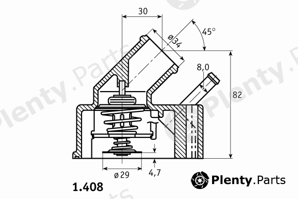  BEHR THERMOT-TRONIK part 1.408.92 (140892) Thermostat, coolant