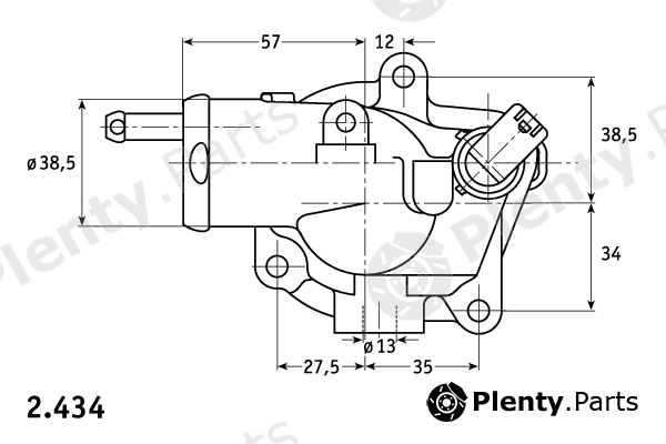  BEHR THERMOT-TRONIK part 2.434.92.355 (243492355) Thermostat, coolant