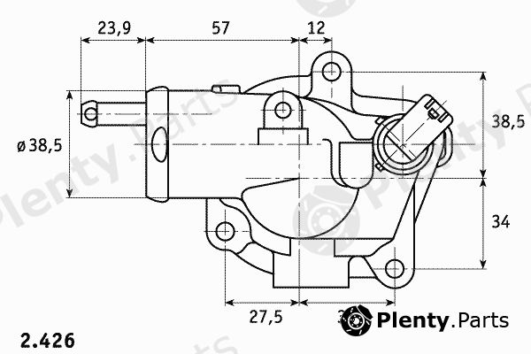  BEHR THERMOT-TRONIK part 2.426.87.355 (242687355) Thermostat, coolant