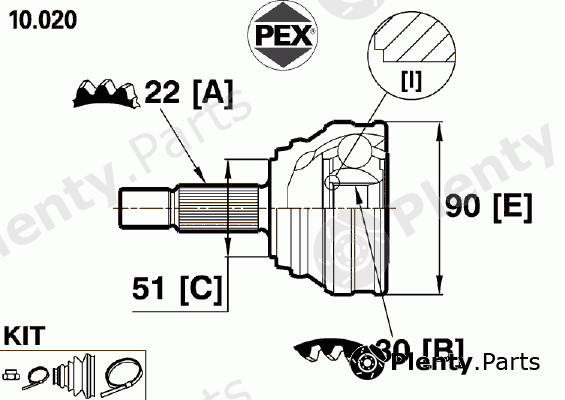  PEX part 10.020 (10020) Replacement part