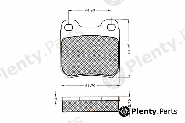  PEX part 7.183S (7183S) Brake Pad Set, disc brake