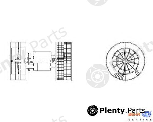  HELLA part 8EW009159-361 (8EW009159361) Interior Blower