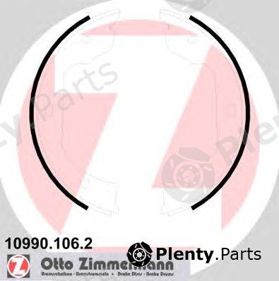  ZIMMERMANN part 10990.106.2 (109901062) Brake Shoe Set, parking brake