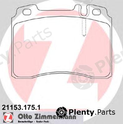  ZIMMERMANN part 21153.175.1 (211531751) Brake Pad Set, disc brake