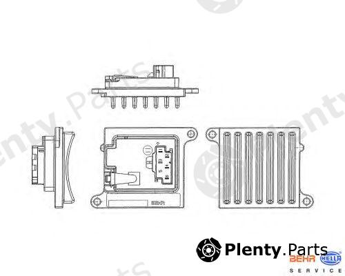  HELLA part 5HL351321-241 (5HL351321241) Regulator, passenger compartment fan