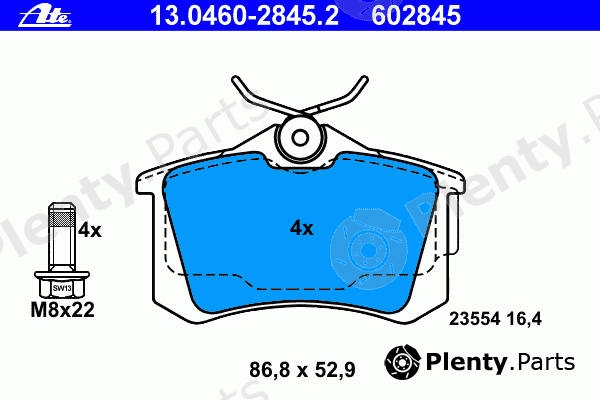  ATE part 13.0460-2845.2 (13046028452) Brake Pad Set, disc brake