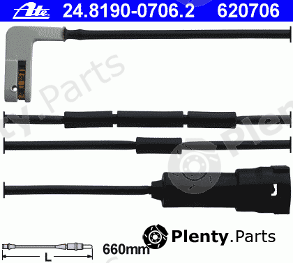  ATE part 24.8190-0706.2 (24819007062) Warning Contact, brake pad wear