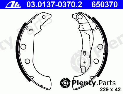  ATE part 03.0137-0370.2 (03013703702) Brake Shoe Set