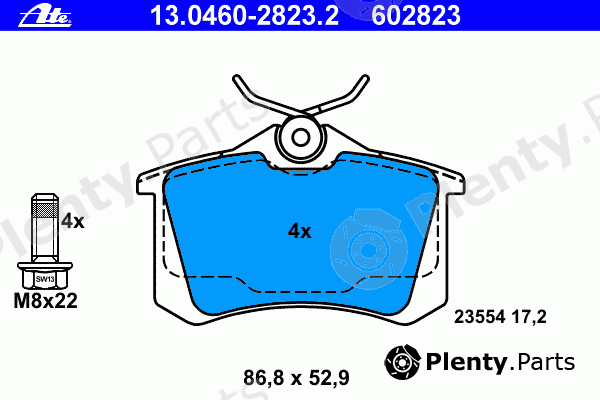  ATE part 13.0460-2823.2 (13046028232) Brake Pad Set, disc brake