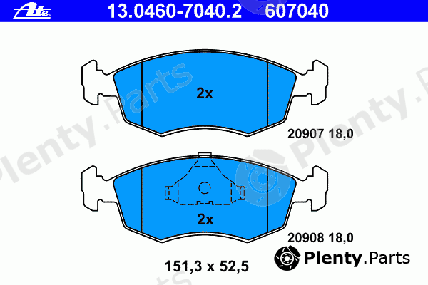  ATE part 13.0460-7040.2 (13046070402) Brake Pad Set, disc brake