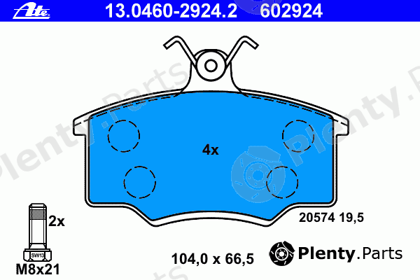  ATE part 13.0460-2924.2 (13046029242) Brake Pad Set, disc brake