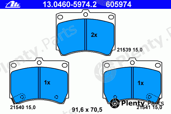  ATE part 13.0460-5974.2 (13046059742) Brake Pad Set, disc brake