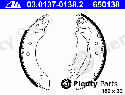  ATE part 03.0137-0138.2 (03013701382) Brake Shoe Set