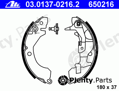  ATE part 03.0137-0216.2 (03013702162) Brake Shoe Set