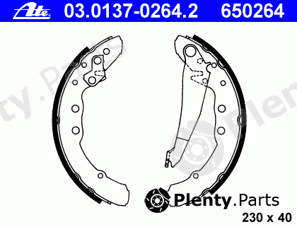  ATE part 03.0137-0264.2 (03013702642) Brake Shoe Set