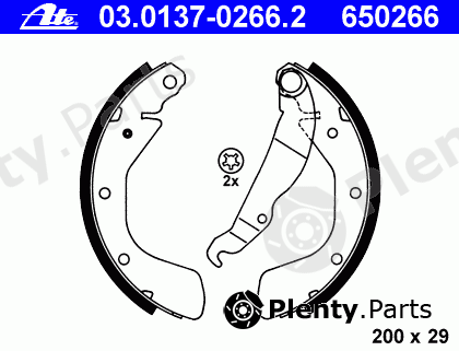  ATE part 03.0137-0266.2 (03013702662) Brake Shoe Set