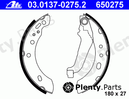  ATE part 03.0137-0275.2 (03013702752) Brake Shoe Set