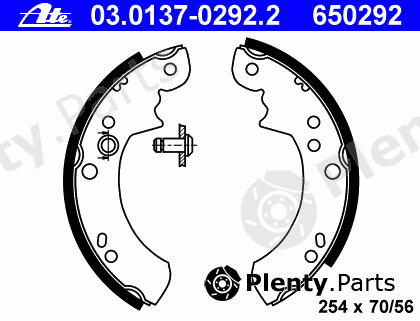  ATE part 03.0137-0292.2 (03013702922) Brake Shoe Set