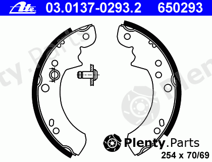  ATE part 03.0137-0293.2 (03013702932) Brake Shoe Set