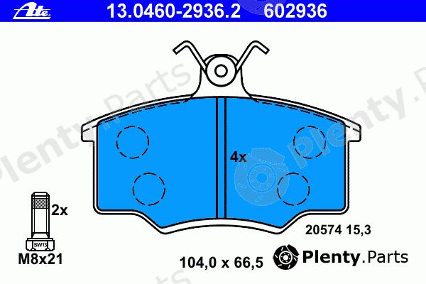  ATE part 13.0460-2936.2 (13046029362) Brake Pad Set, disc brake