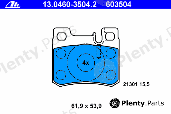  ATE part 13.0460-3504.2 (13046035042) Brake Pad Set, disc brake