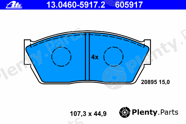  ATE part 13.0460-5917.2 (13046059172) Brake Pad Set, disc brake