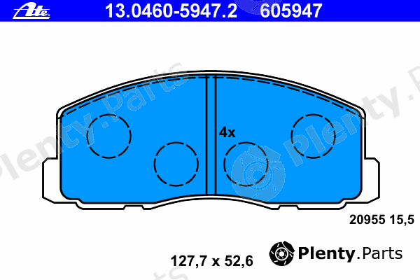  ATE part 13.0460-5947.2 (13046059472) Brake Pad Set, disc brake