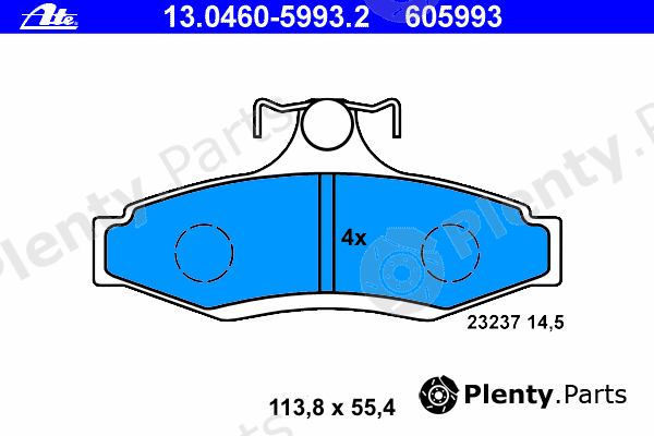  ATE part 13.0460-5993.2 (13046059932) Brake Pad Set, disc brake