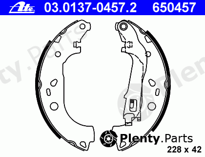  ATE part 03.0137-0457.2 (03013704572) Brake Shoe Set