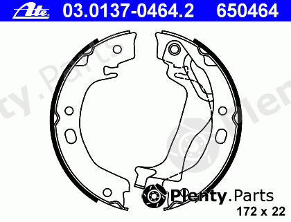  ATE part 03.0137-0464.2 (03013704642) Brake Shoe Set, parking brake