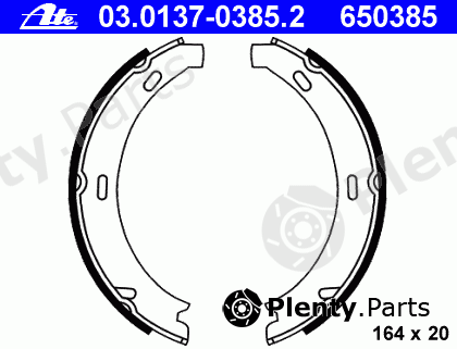  ATE part 03.0137-0385.2 (03013703852) Brake Shoe Set, parking brake
