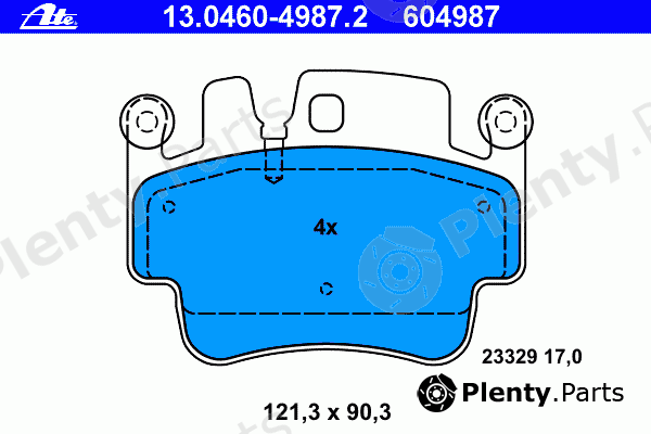  ATE part 13.0460-4987.2 (13046049872) Brake Pad Set, disc brake