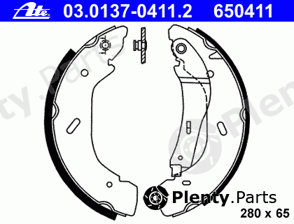 ATE part 03.0137-0411.2 (03013704112) Brake Shoe Set