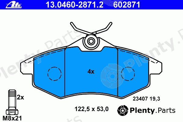  ATE part 13.0460-2871.2 (13046028712) Brake Pad Set, disc brake