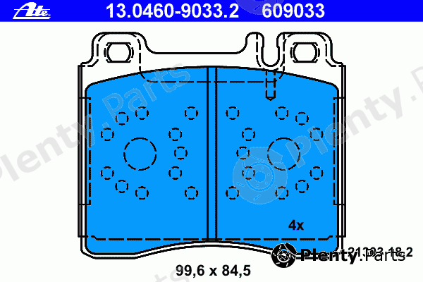  ATE part 13.0460-9033.2 (13046090332) Brake Pad Set, disc brake