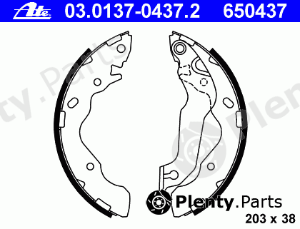  ATE part 03.0137-0437.2 (03013704372) Brake Shoe Set